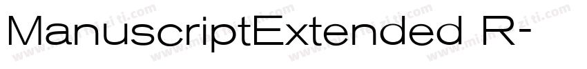 ManuscriptExtended R字体转换